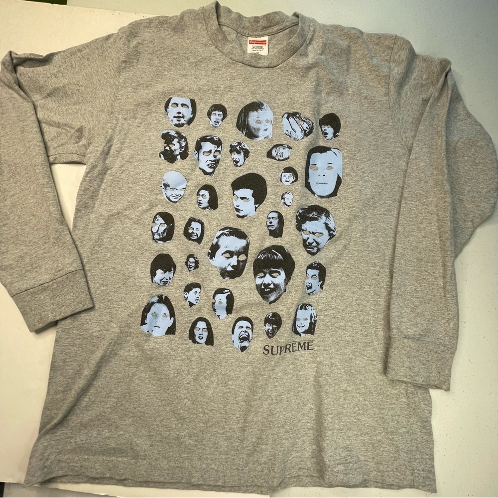 Supreme Faces Mens Medium Size Long Sleeve Tee Shirt